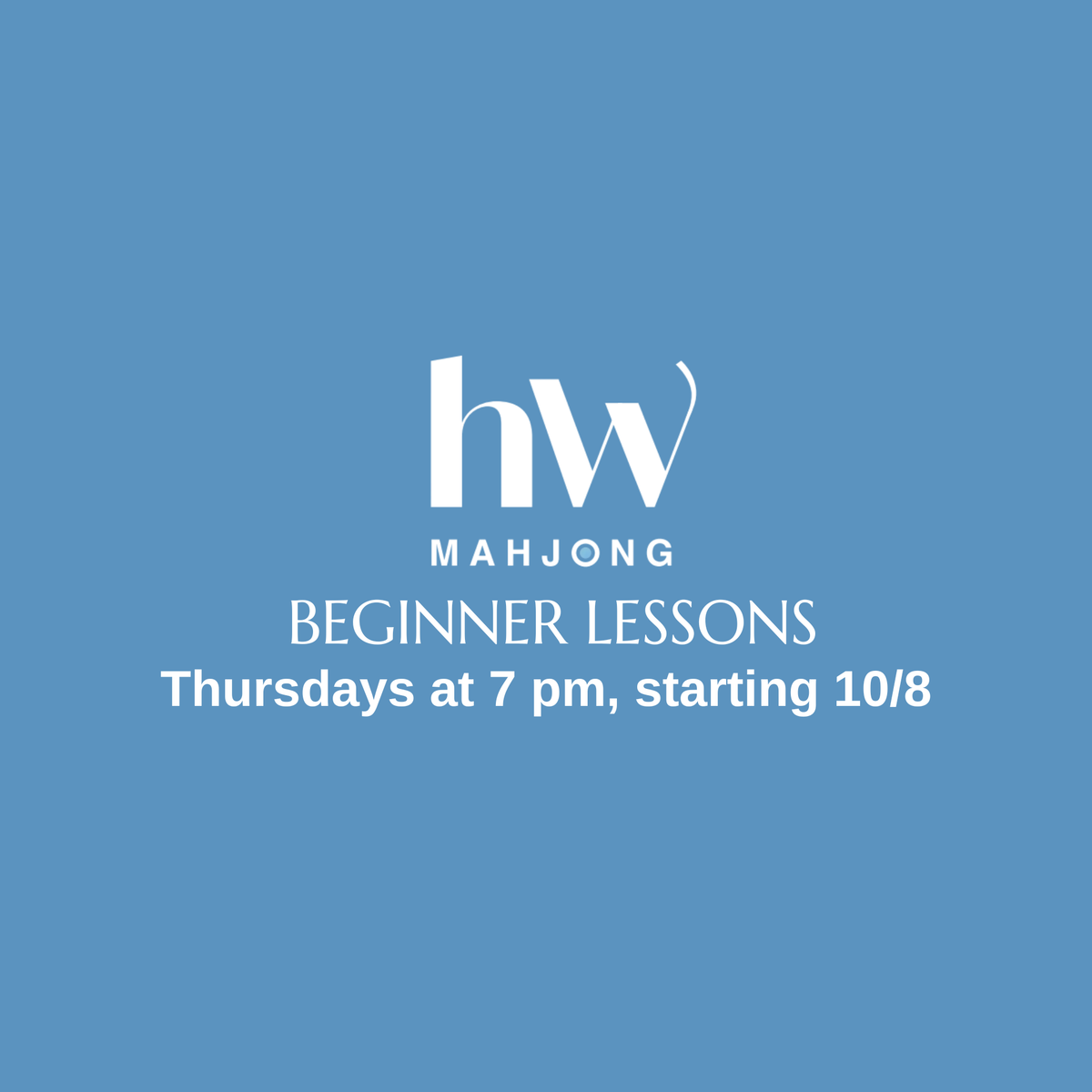 Beginner Lessons | Thursdays at 7 pm, starting 10/8 | 90 mins | 4 Sessions